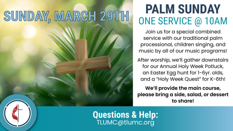Palm Sunday, March 29th!